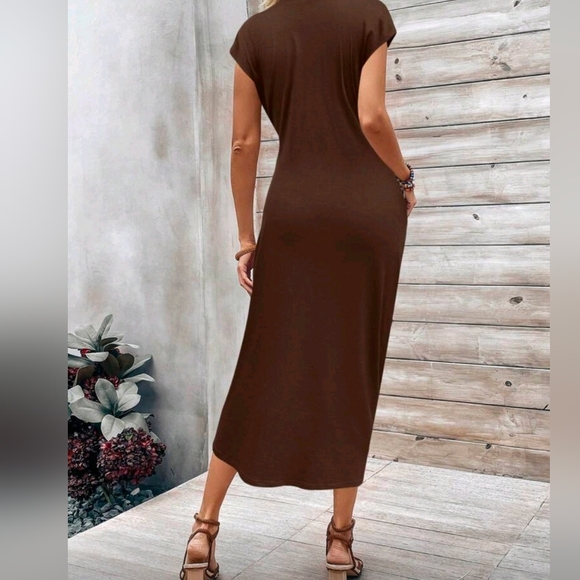Comfy Casual Brown Dress - Picture 2 of 9